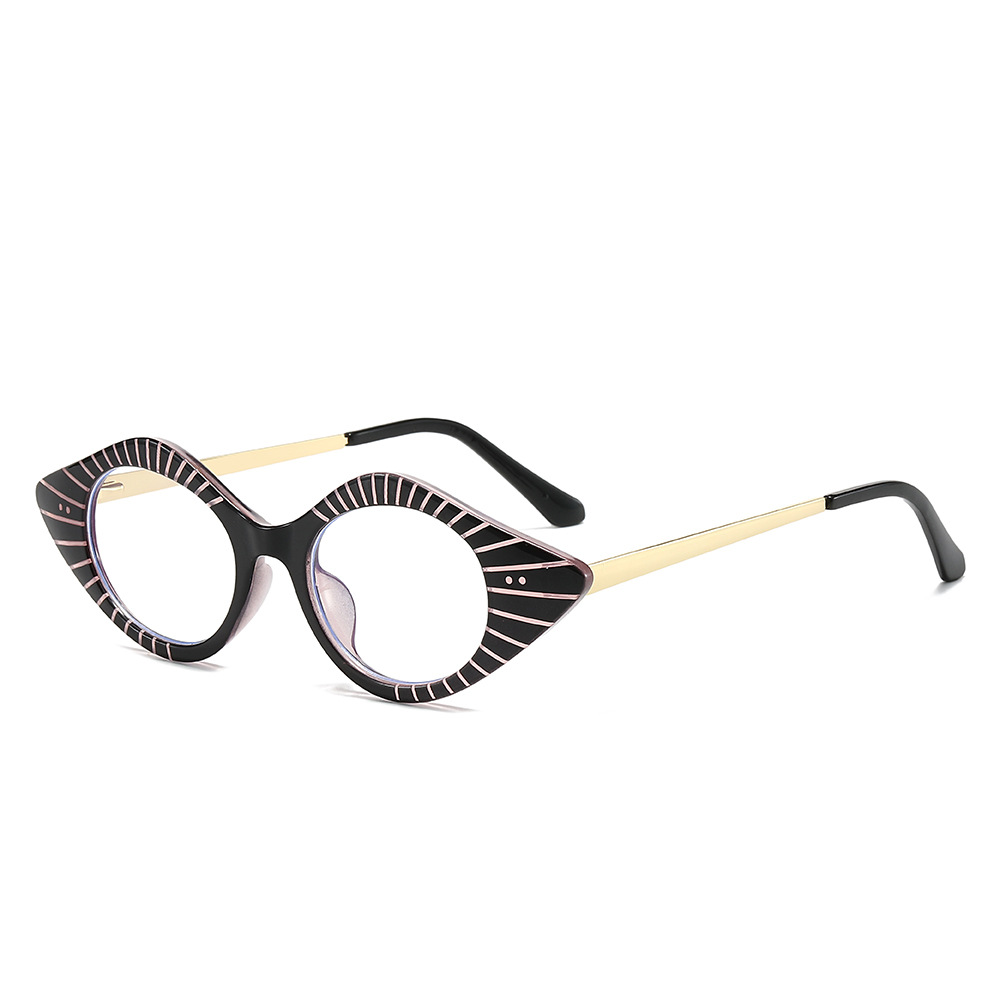 Cross-border Personalized Multi-color Cat-eye European And American Trendy Retro Patchwork Lip-shaped Frame, Foreign_voghion.com