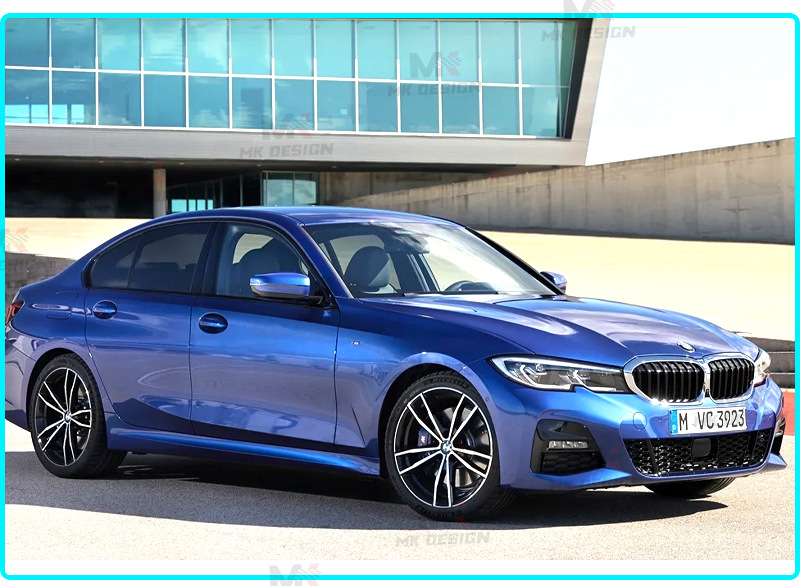 Suitable for Bmw 3 Series G20 G28 Early Abs Glossy Black Front Shovel Side Skirt Rear Lip Surround Front Lip Rear Wing