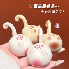 LUCKGO奶橘猫咪唇冻 清透水光镜面玻璃唇氛围感不易掉色固体口红