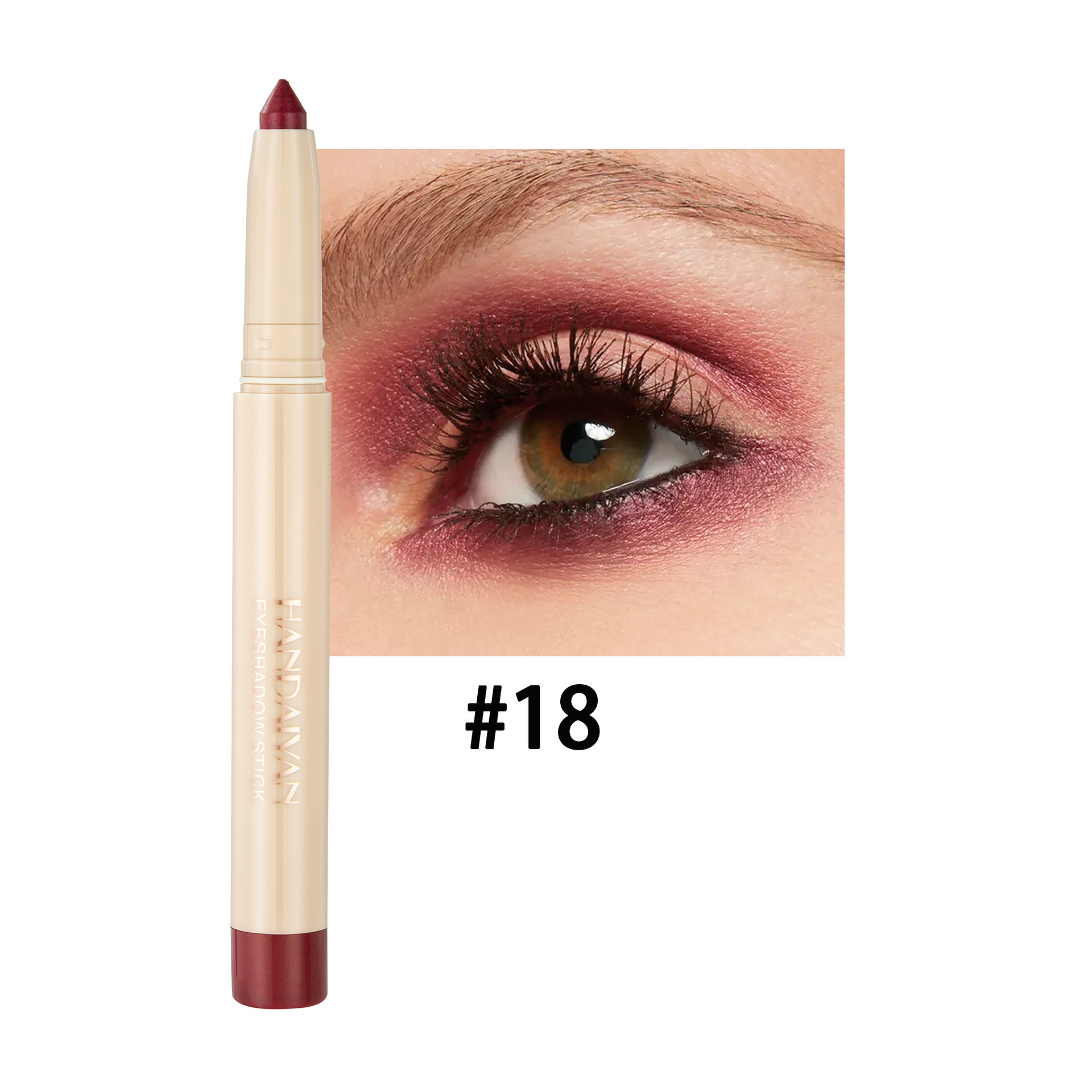 Handaiyan venta transfronteriza caliente, Han Qiang, club nocturno de maquillaje, lápiz de sombra de ojos de seda de seda de doble propósito, barra de lápiz de delineador de ojos cortable image 21