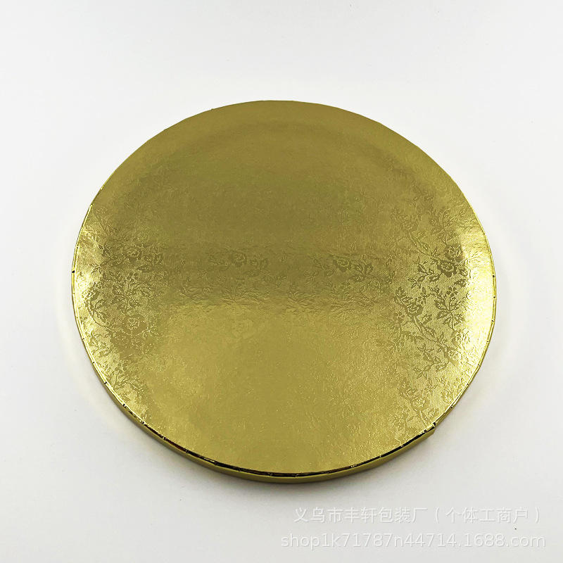 Hot sale nuevo 12mm dorado redondo pastel base doble cara revestido panal junta postre horneado West Point