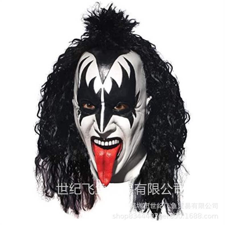 KISS Gene Simmons cantante máscara tocados de Halloween horror Crazy Music Festival Accesorios