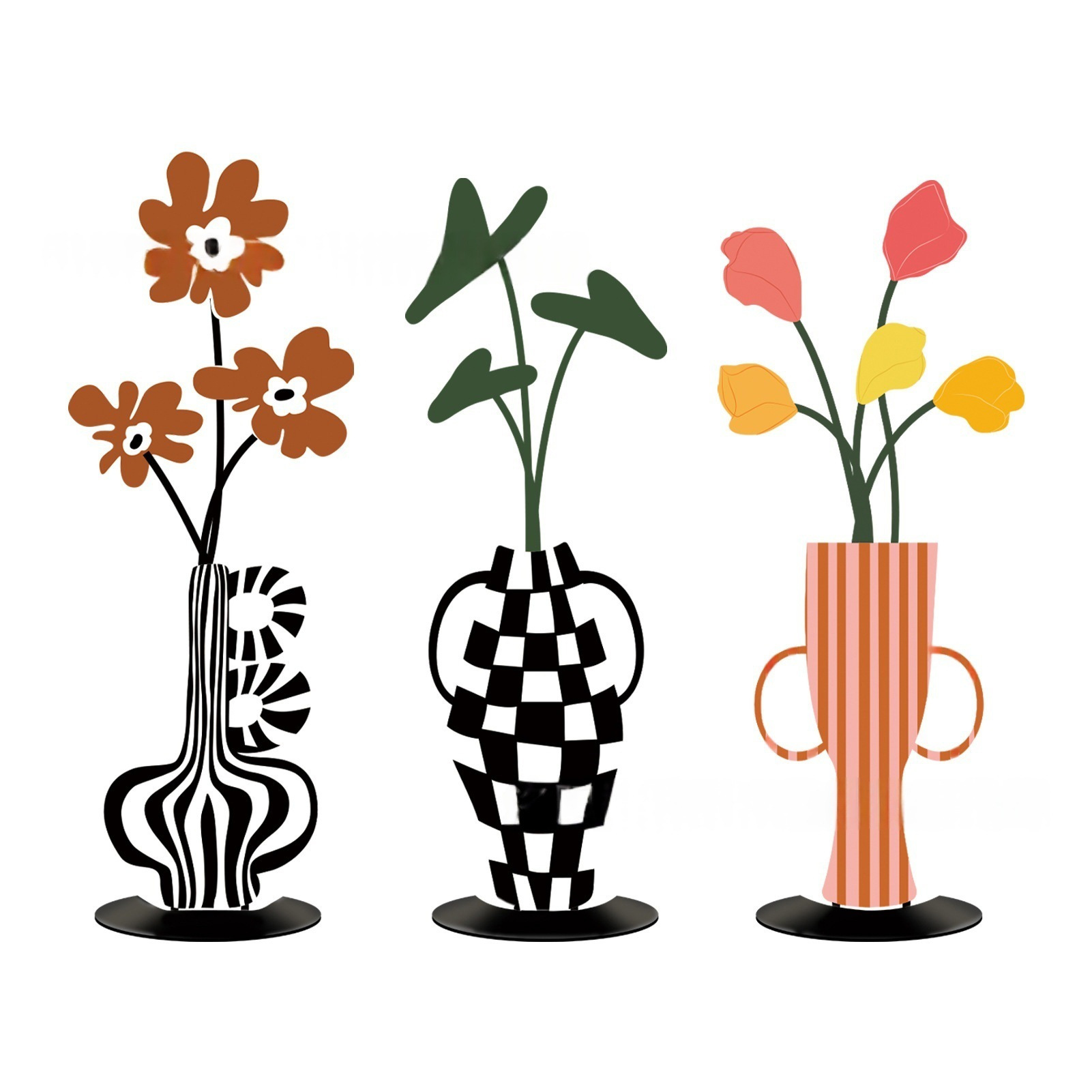 Planta de hierro forjado, decoración del gabinete de comedor, nicho de alta calidad, decoración de escritorio de la sala de estar, regalo personal image 9