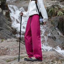 杰克传洋户外工装裤男潮牌秋季美式直筒冲锋裤户外防泼水休闲裤女