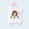White green dress girl