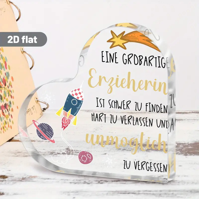 跨境新款爱心亚克力摆件工艺品摆台母亲节父亲节万圣节圣诞节礼品