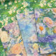 American Oil Painting Gorgeous Flower Printed Cloth Encrypted Cotton and Linen Cloth Tablecloth Fabric DIY Decorative Cloth Head Door Curtain Cloth