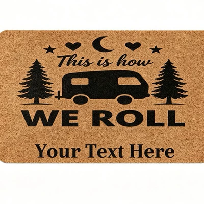 Coconut Palm Carpet, Entryway Dirt-Resistant, Avtomobil döşəmə paspasları - zx-camping-theme-floor-mat-11-4060-imitation-coconut-palm