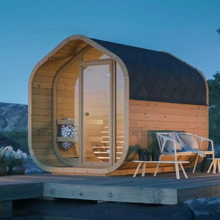 Canada Cedar Wood, Ironwood Luxury Outdoor Steam Sauna 4-8 People Traditional Garden Sauna Room Hot Sale