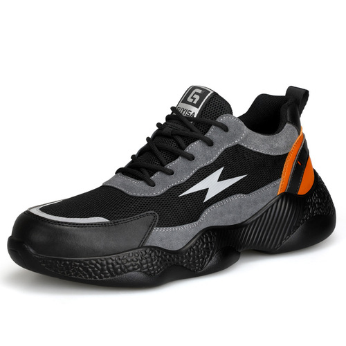Labor protection shoes, men's four-season anti-smash and puncture-proof safety shoes, lightweight, comfortable, wear-resistant, construction site work protective shoes