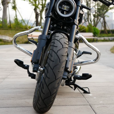 Suitable for Jinjila 350 Motorcycle bumper - electroplated-silver-bumper