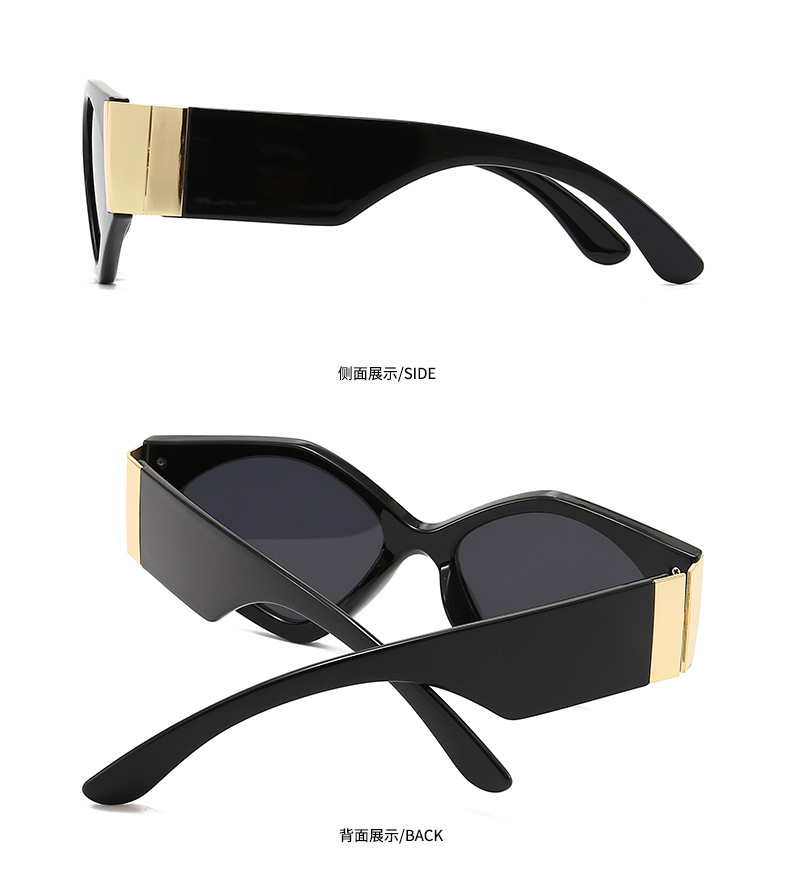 Leopard Pattern Fashion Leopard PC UV400 Protection Special-Shaped Mirror Patchwork Full Frame Women's Sunglasses