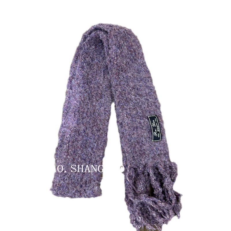 Children's knitted universal scarf with tassels, Korean style