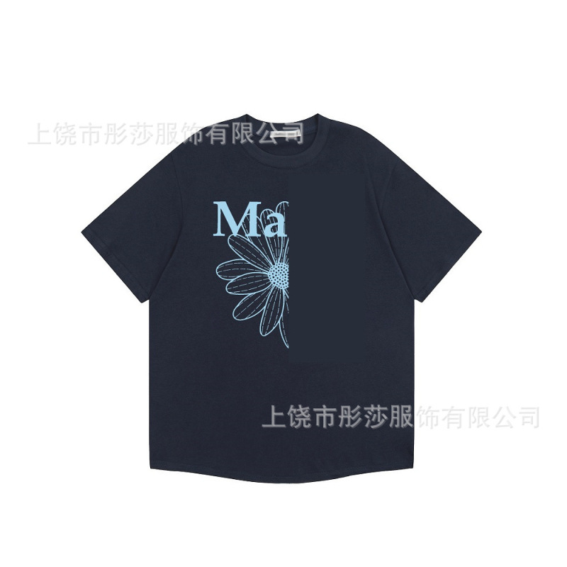 2025 新ゴールドハイシルバー同スタイルマルディ半袖デイジー Tシャツダックスフントカップル多用途トップ女性ルーズ|undefined