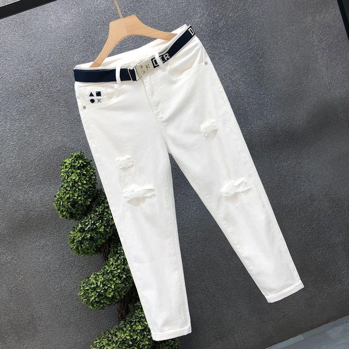 Abbigliamento maschile Jeans strappati Social Rogue per uomo, marchio alla moda, pantaloni aderenti aderenti estivi sottili e aderenti, modello Nine Point_voghion.com