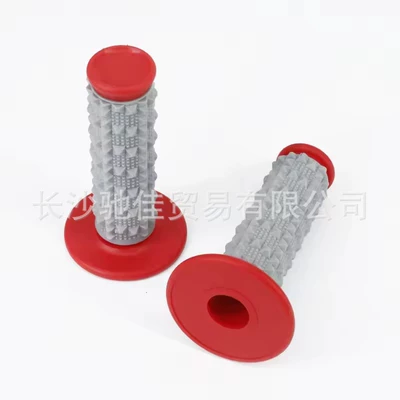 Large Particle Anti-Slip Handlebar Rubber – Motorcycle Handle Cover - red