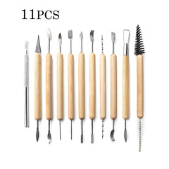 Cross-border pottery tools set of 30 pieces, stone plastic clay combination, making and carving tools, dotting pen, ball pen, bar pen, curtain
