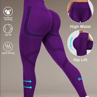 In-Stock Spring/Summer New Seamless Sports Leggings for Women Peach Butt Training Yoga Pants Women Sports Running Butt Lift