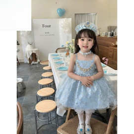 女童2025夏洛丽塔裙子公主裙儿童网纱连衣裙lolita生日礼服手作裙