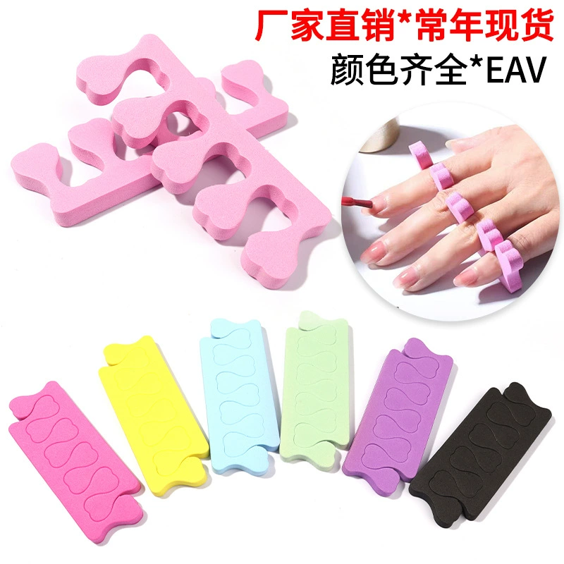 Губчатый разделитель для пальцев ног и пальцев Персиковое сердце EAV разделитель для пальцев Одноразовый маникюрный инструмент с четырьмя отверстиями в форме сердца