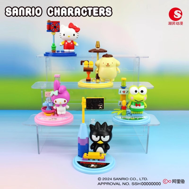 010181 Sanliou caja ciega huevo torcido Kitty orejas grandes perros grandes gargas juguetes de tendencia cool pingüinos bloques de construcción