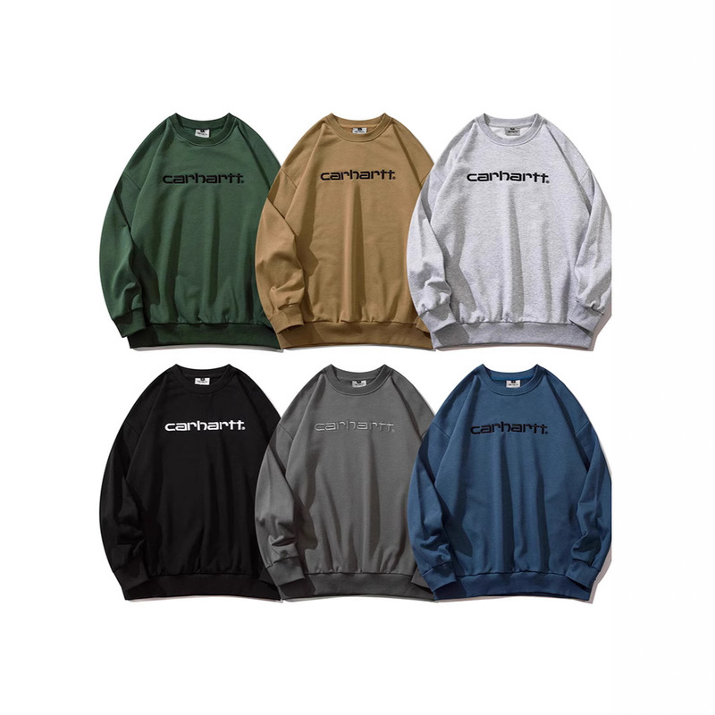 Cross-Border Foreign Trade Trendy Brand Carhartt Half-Zip Sweatshirt Terry Classic Letter Embroidery Loose Couple Pullover Cross-Border Foreign Trade Trendy Brand Carhartt Half-Zip Sweatshirt Terry Classic Letter Embroidery Loose Couple Pullover