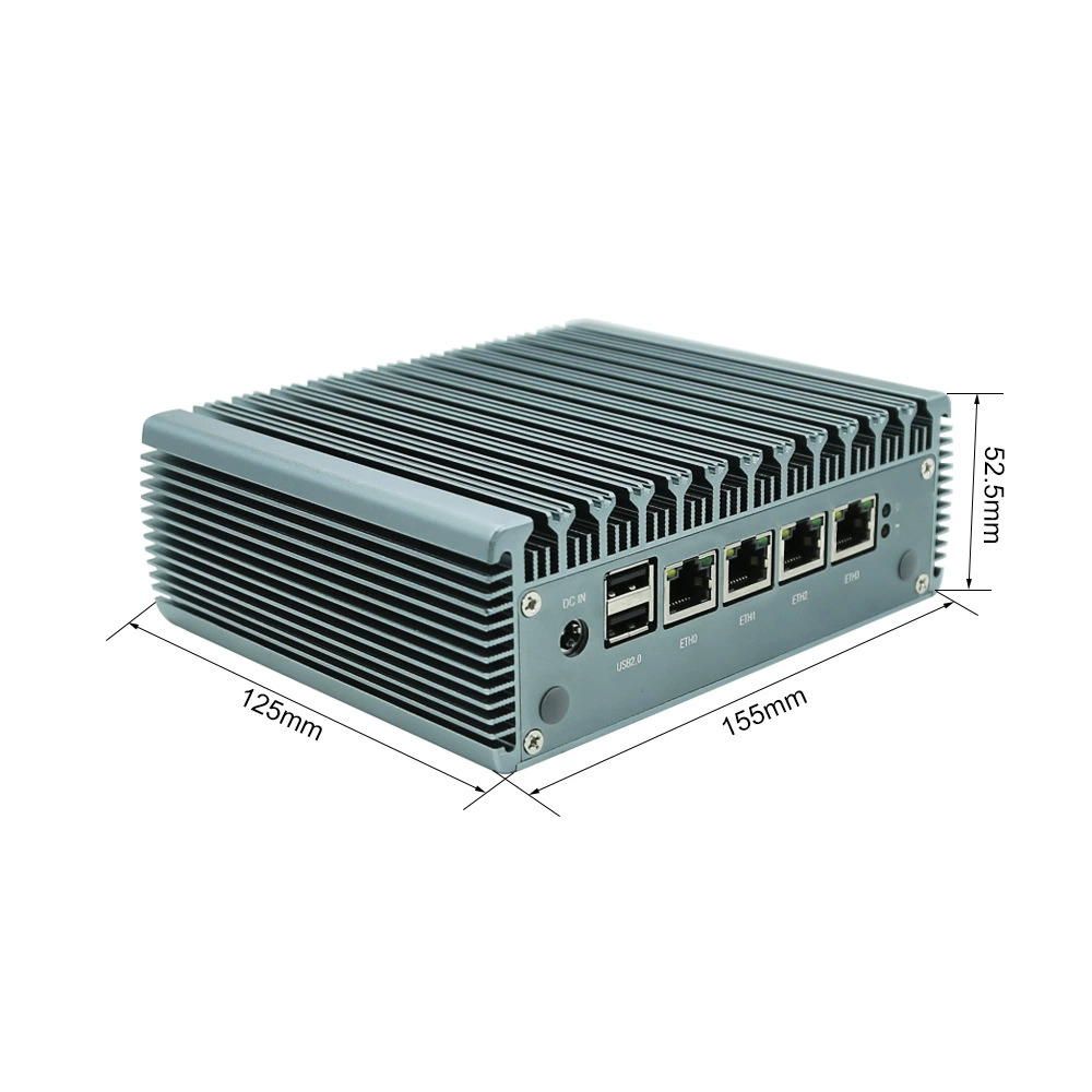 N4000/J4125 Четыре сетевых 2.5G сетевой карты i225 программируемый маршрутизатор PFSENSE мини-мини-мини