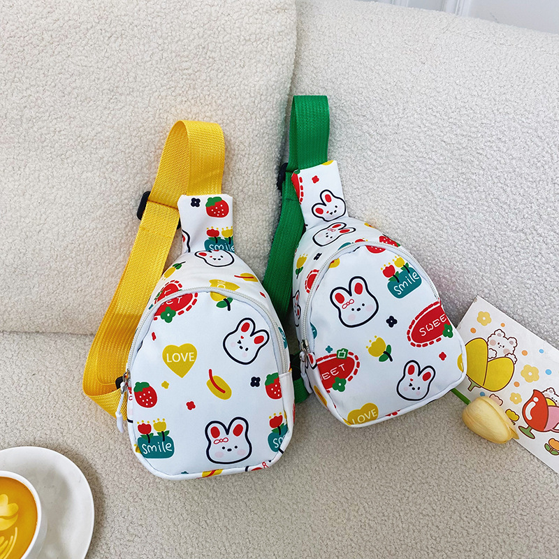 Girl's Heart Rabbit Little Girl's Chest Bag Mini Cute Children's Satchel Ultra Light Baby's Crossbody Bag Children's Coin Purse