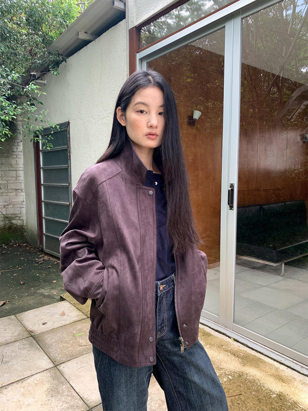 木兰 复古柔软皮衣外套女2025十三行秋季新款宽松显瘦上衣女57072|undefined