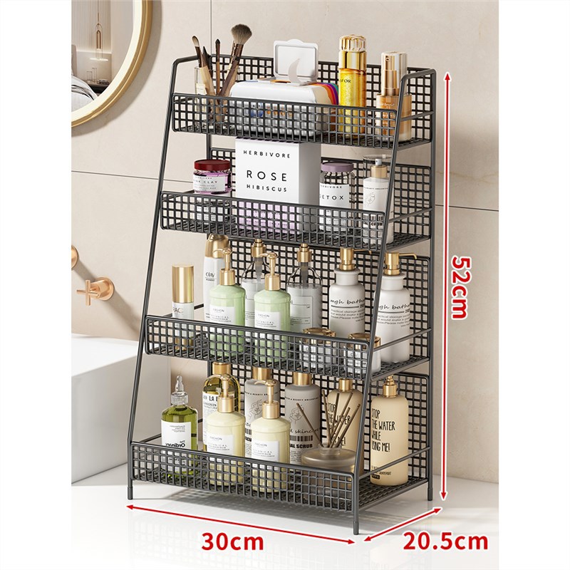 Estante Organizador para Lavabo de Hierro de 4 Niveles para Baño