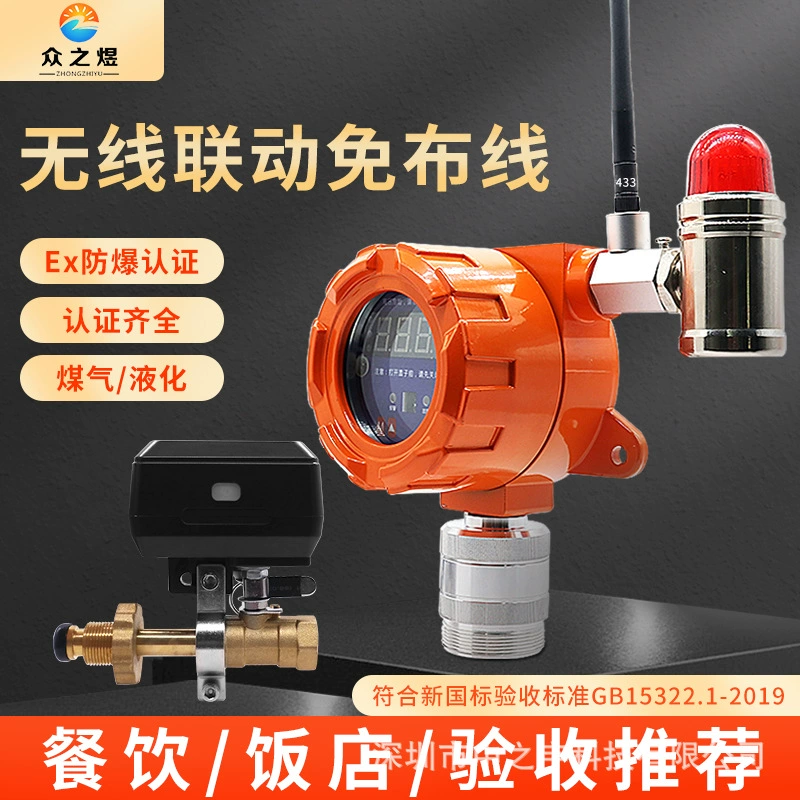 Беспроводной сигнал тревоги газ Метан Пропан сигнализация промышленный взрывозащищенный зонд связи беспроводной манипулятор