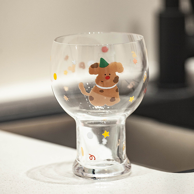 创意可爱啤酒杯高颜值玻璃杯子家用果汁杯牛奶杯沥水收纳套装|undefined