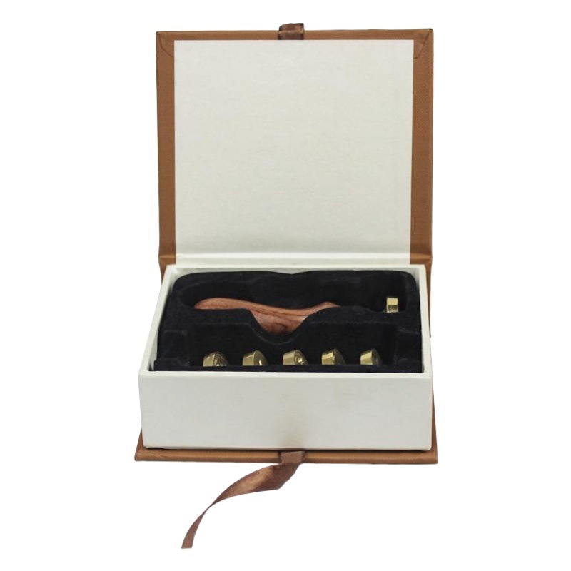 Fuego pintura sello traje 5 cabezas de cobre 1 solo sello pequeña caja de regalo talla creativa sellado fuego pintura traje