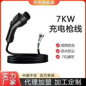 New Energy Charging Extension Cable 32A/7Kw Charging Gun Head 7-Hole Household New Energy Vehicle Slow Charging Charging Gun