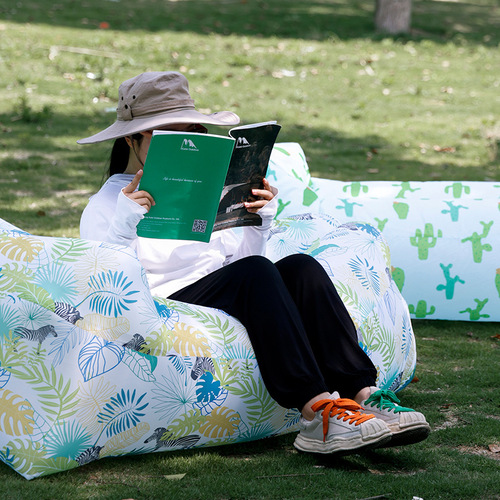 Outdoor portable lazy inflatable sofa outdoor beach air sofa folding camping inflatable single sofa bed