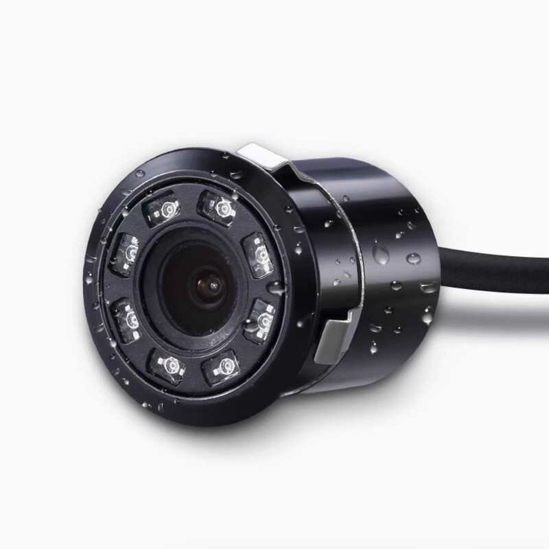 AHD/CCD鱼眼车载倒车可视摄像头18.5mm/22.5mm带灯打孔后视通用|undefined