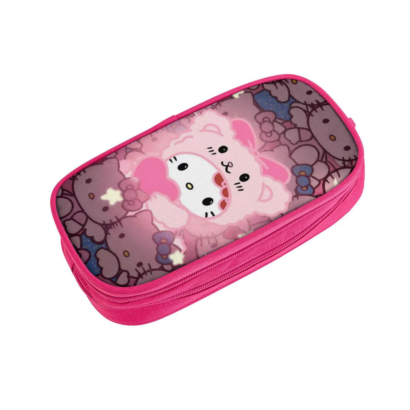 Hello Kitty, фуксия двухслойный мультяшный пенал для начальной школы, новая коллекция, начальная и средняя школа