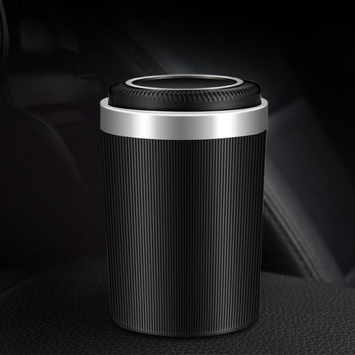 Car cigarette holder with male multi-functional metal inner tank, car ashtray with light, high flame retardant automotive ashtray