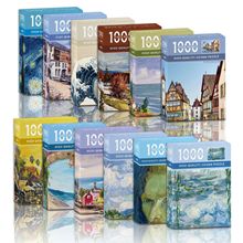 拼图成年1000片高难度减压儿童定制梵高星空纸质拼图玩具批发包邮
