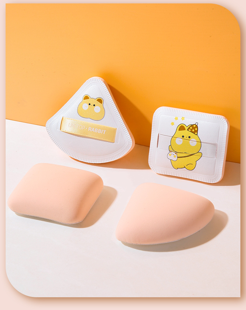 LMLTOP Cartoon Marshmallow Powder Puff 2-piece Dry and wet dual-purpose Rubycell Makeup Powder Puff SY207 undefined