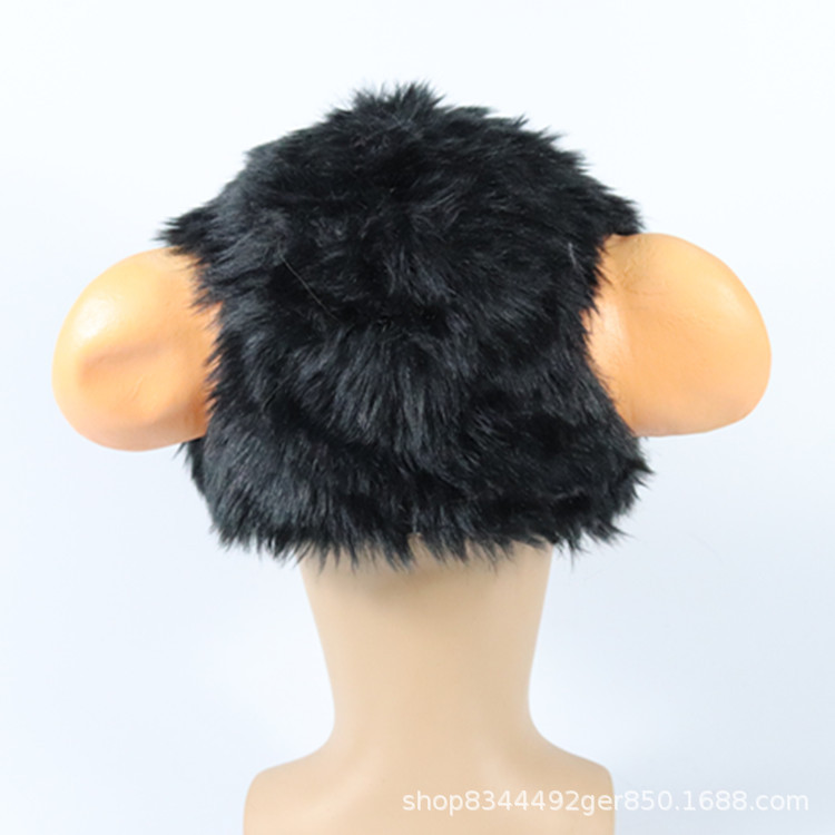 Pequeño gorila máscara mono sombrerería grandes orejas mono gorila divertido de Halloween lindo accesorios de rendimiento