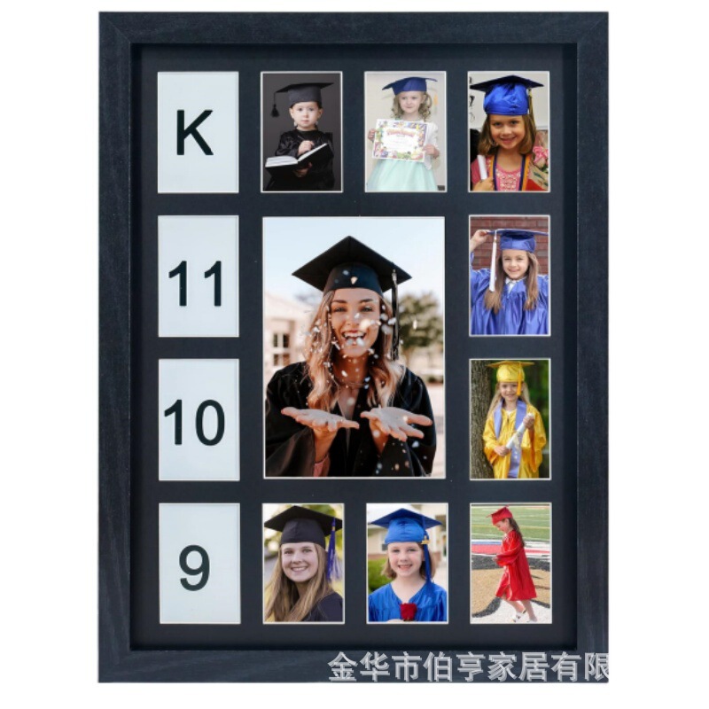 Simple Wooden A3 Grid Card Photo Frame for Home Decoration, Available in Multiple Sizes, Suitable for Graduation Photo Collection, Direct from the Factory