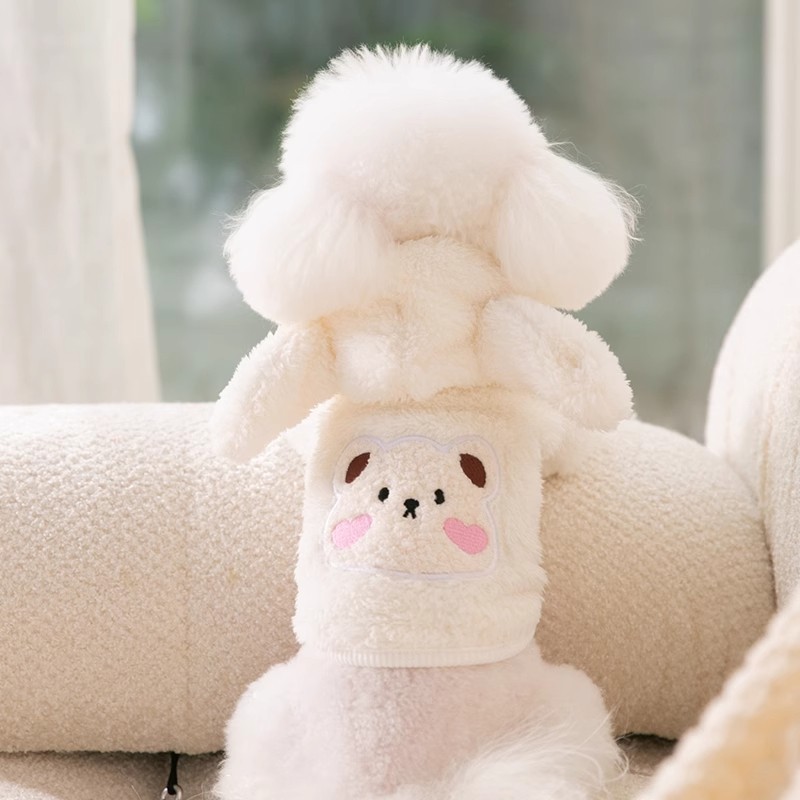 Nuevo otoño e invierno perro coreano lindo dibujos animados perro mediano y pequeño suéter de oso gato peluche ropa para perros