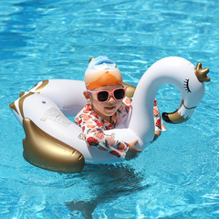 Swicko Flamingo Swimming Ring Wholesale White Round Inflatable Creative Design Children's Swim Ring Water Play
