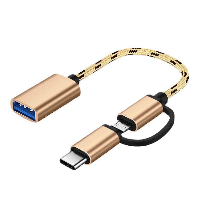 2-в-1 андроид мобильный телефон универсальный OTG адаптер micro-micro-mouse-клавиатура для преобразования USBU-диск TYPE-C