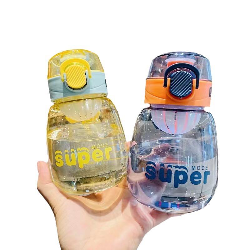 Meishangde 5835 taza de plástico taza de vientre pequeño con colador de taza de té mango portátil doble bebida taza de plástico taza de Estudiante