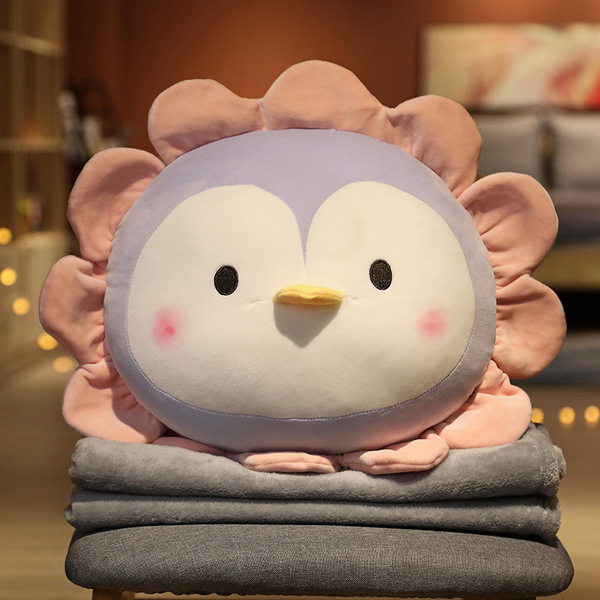 cartoon pillow with animals solar-powered