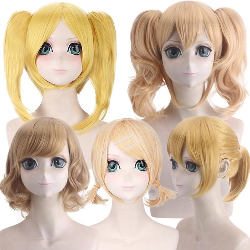 Master Shengda cosplay Wig Mirror Sound Simulation Sister Lengthened Board Twin Furnace Heart Melting RIN Bell Gold