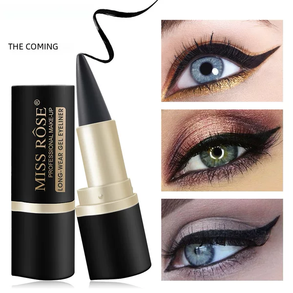 Cross-border Waterproof eyeliner eyeliner Quick-drying Matte eyeliner Pen Single Head Black Solid Rich eyeliner Pen