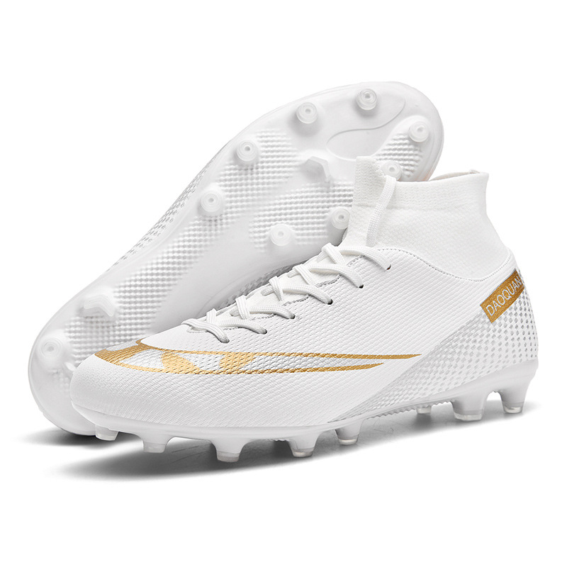 Cross-border 46 taglia grande 47 scarpe da calcio nere alte per ragazzi e ragazze tf unghie rotte erba per adulti AG unghie scarpe da allenamento sportive_voghion.com